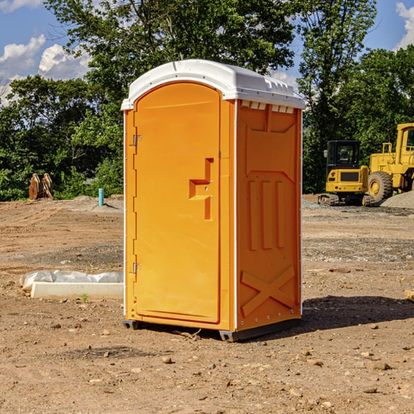 how often are the portable restrooms cleaned and serviced during a rental period in Mc Farland KS